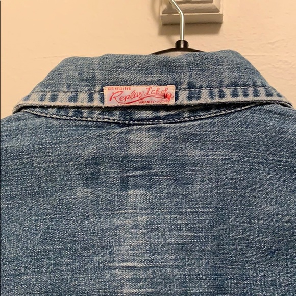 Replay Acid Washed Denim Shirt.  FALL FABULOUS! - Picture 9 of 10